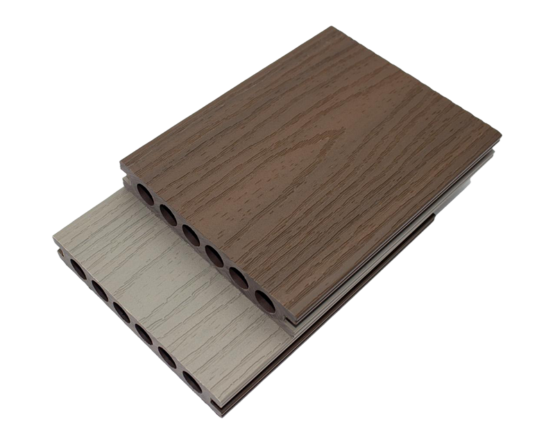 胡桃色-古木色共挤塑木地板